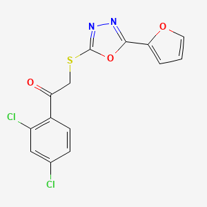 1-(2,4-Dichlorophenyl)-2-{[5-(furan-2-yl)-1,3,4-oxadiazol-2-yl]sulfanyl}ethanone