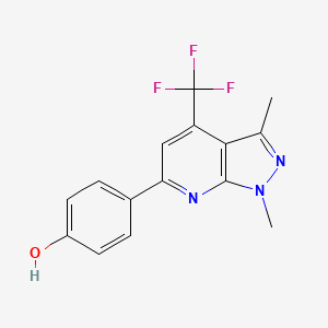 4-[1,3-dimethyl-4-(trifluoromethyl)-1H-pyrazolo[3,4-b]pyridin-6-yl]phenol