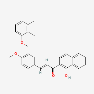 (2E)-3-{3-[(2,3-dimethylphenoxy)methyl]-4-methoxyphenyl}-1-(1-hydroxynaphthalen-2-yl)prop-2-en-1-one