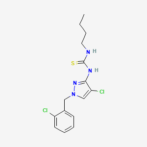 1-butyl-3-[4-chloro-1-(2-chlorobenzyl)-1H-pyrazol-3-yl]thiourea