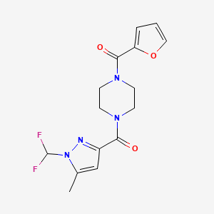 [1-(difluoromethyl)-5-methyl-1H-pyrazol-3-yl][4-(furan-2-ylcarbonyl)piperazin-1-yl]methanone