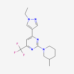 4-(1-ethyl-1H-pyrazol-4-yl)-2-(3-methylpiperidin-1-yl)-6-(trifluoromethyl)pyrimidine