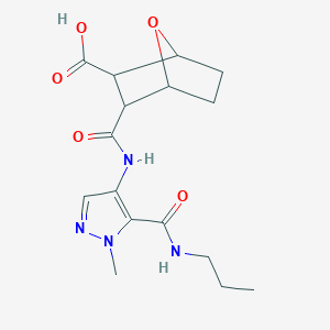 3-{[1-methyl-5-(propylcarbamoyl)-1H-pyrazol-4-yl]carbamoyl}-7-oxabicyclo[2.2.1]heptane-2-carboxylic acid