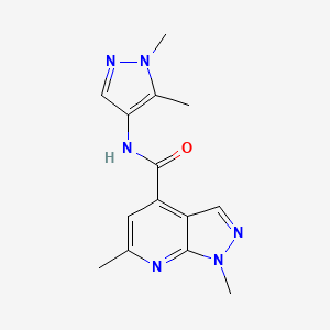 N-(1,5-dimethyl-1H-pyrazol-4-yl)-1,6-dimethyl-1H-pyrazolo[3,4-b]pyridine-4-carboxamide