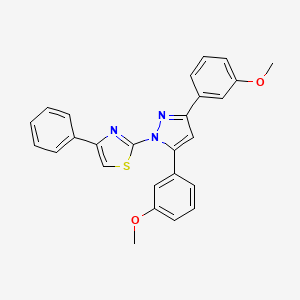 2-[3,5-bis(3-methoxyphenyl)-1H-pyrazol-1-yl]-4-phenyl-1,3-thiazole