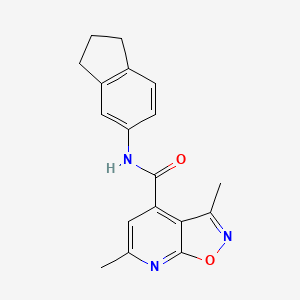 N-(2,3-dihydro-1H-inden-5-yl)-3,6-dimethyl[1,2]oxazolo[5,4-b]pyridine-4-carboxamide