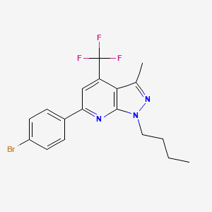 6-(4-bromophenyl)-1-butyl-3-methyl-4-(trifluoromethyl)-1H-pyrazolo[3,4-b]pyridine