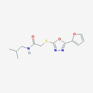 2-{[5-(furan-2-yl)-1,3,4-oxadiazol-2-yl]sulfanyl}-N-(2-methylpropyl)acetamide