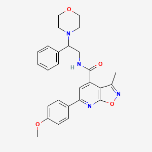 6-(4-methoxyphenyl)-3-methyl-N-[2-(morpholin-4-yl)-2-phenylethyl][1,2]oxazolo[5,4-b]pyridine-4-carboxamide