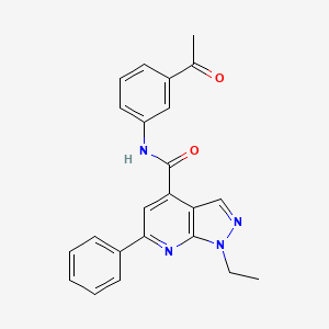 N-(3-acetylphenyl)-1-ethyl-6-phenyl-1H-pyrazolo[3,4-b]pyridine-4-carboxamide