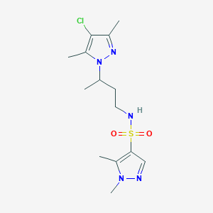 N-[3-(4-chloro-3,5-dimethyl-1H-pyrazol-1-yl)butyl]-1,5-dimethyl-1H-pyrazole-4-sulfonamide