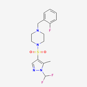 1-{[1-(difluoromethyl)-5-methyl-1H-pyrazol-4-yl]sulfonyl}-4-(2-fluorobenzyl)piperazine