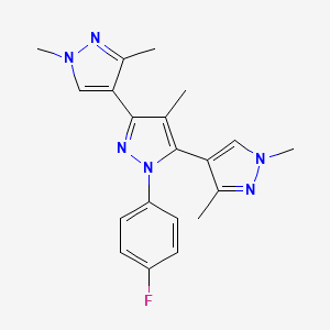 3,5-bis(1,3-dimethylpyrazol-4-yl)-1-(4-fluorophenyl)-4-methylpyrazole