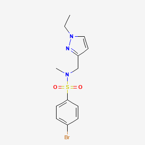 4-bromo-N-[(1-ethyl-1H-pyrazol-3-yl)methyl]-N-methylbenzenesulfonamide