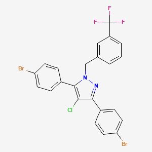 3,5-bis(4-bromophenyl)-4-chloro-1-[3-(trifluoromethyl)benzyl]-1H-pyrazole