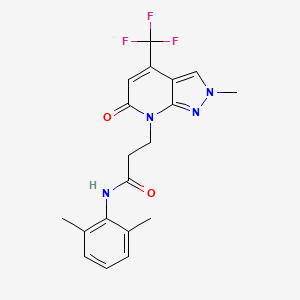 N-(2,6-dimethylphenyl)-3-[2-methyl-6-oxo-4-(trifluoromethyl)-2,6-dihydro-7H-pyrazolo[3,4-b]pyridin-7-yl]propanamide