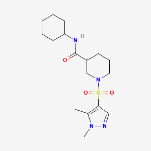 N-cyclohexyl-1-[(1,5-dimethyl-1H-pyrazol-4-yl)sulfonyl]piperidine-3-carboxamide