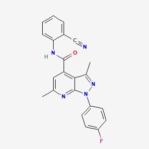 N-(2-cyanophenyl)-1-(4-fluorophenyl)-3,6-dimethyl-1H-pyrazolo[3,4-b]pyridine-4-carboxamide