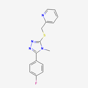 2-({[5-(4-fluorophenyl)-4-methyl-4H-1,2,4-triazol-3-yl]sulfanyl}methyl)pyridine