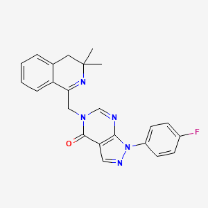 5-[(3,3-dimethyl-3,4-dihydroisoquinolin-1-yl)methyl]-1-(4-fluorophenyl)-1,5-dihydro-4H-pyrazolo[3,4-d]pyrimidin-4-one