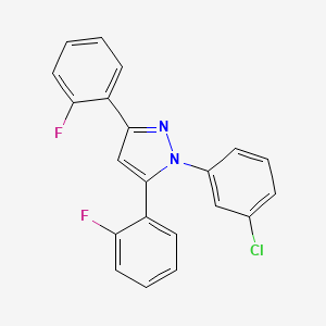 1-(3-chlorophenyl)-3,5-bis(2-fluorophenyl)-1H-pyrazole