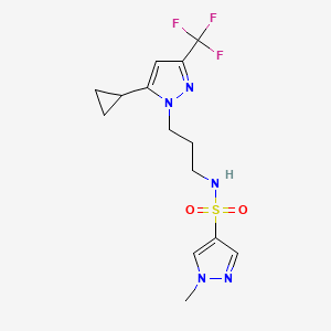 N-{3-[5-cyclopropyl-3-(trifluoromethyl)-1H-pyrazol-1-yl]propyl}-1-methyl-1H-pyrazole-4-sulfonamide