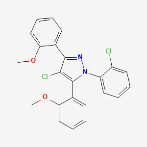 4-chloro-1-(2-chlorophenyl)-3,5-bis(2-methoxyphenyl)-1H-pyrazole