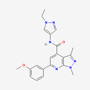 N-(1-ethyl-1H-pyrazol-4-yl)-6-(3-methoxyphenyl)-1,3-dimethyl-1H-pyrazolo[3,4-b]pyridine-4-carboxamide