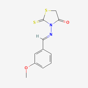 3-{[(E)-(3-methoxyphenyl)methylidene]amino}-2-thioxo-1,3-thiazolidin-4-one