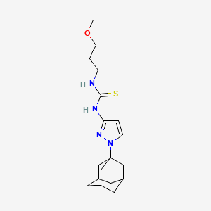 molecular formula C18H28N4OS B10926859 N-[1-(1-Adamantyl)-1H-pyrazol-3-YL]-N'-(3-methoxypropyl)thiourea 