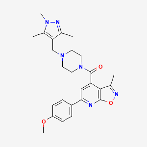 [6-(4-methoxyphenyl)-3-methyl[1,2]oxazolo[5,4-b]pyridin-4-yl]{4-[(1,3,5-trimethyl-1H-pyrazol-4-yl)methyl]piperazin-1-yl}methanone