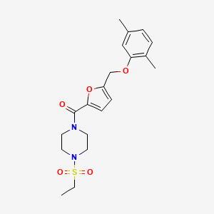 molecular formula C20H26N2O5S B10926921 {5-[(2,5-Dimethylphenoxy)methyl]furan-2-yl}[4-(ethylsulfonyl)piperazin-1-yl]methanone 