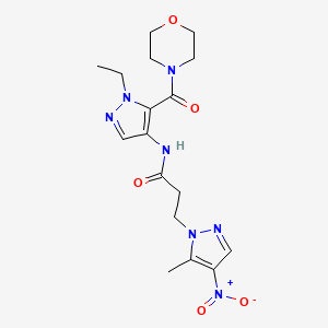 N-[1-ethyl-5-(morpholin-4-ylcarbonyl)-1H-pyrazol-4-yl]-3-(5-methyl-4-nitro-1H-pyrazol-1-yl)propanamide