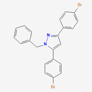 molecular formula C22H16Br2N2 B10927000 1-benzyl-3,5-bis(4-bromophenyl)-1H-pyrazole 