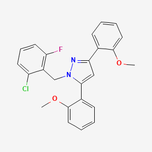 1-(2-chloro-6-fluorobenzyl)-3,5-bis(2-methoxyphenyl)-1H-pyrazole