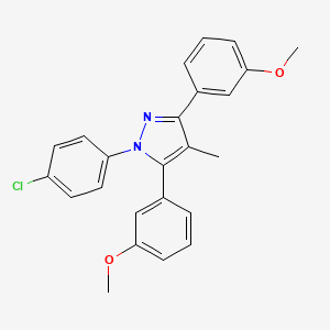 1-(4-chlorophenyl)-3,5-bis(3-methoxyphenyl)-4-methyl-1H-pyrazole