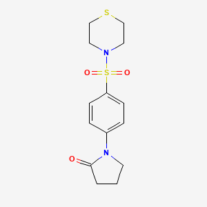 1-[4-(Thiomorpholin-4-ylsulfonyl)phenyl]pyrrolidin-2-one