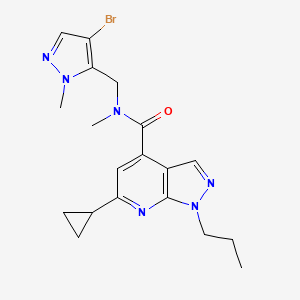 N-[(4-bromo-1-methyl-1H-pyrazol-5-yl)methyl]-6-cyclopropyl-N-methyl-1-propyl-1H-pyrazolo[3,4-b]pyridine-4-carboxamide