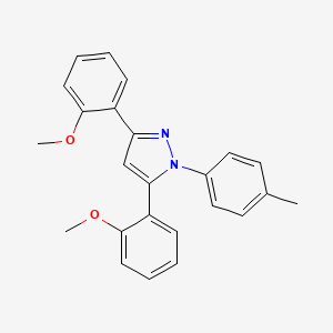 molecular formula C24H22N2O2 B10927136 3,5-bis(2-methoxyphenyl)-1-(4-methylphenyl)-1H-pyrazole 