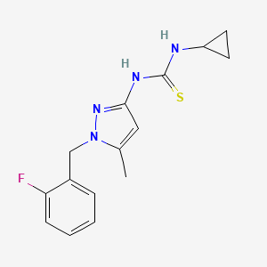 1-cyclopropyl-3-[1-(2-fluorobenzyl)-5-methyl-1H-pyrazol-3-yl]thiourea