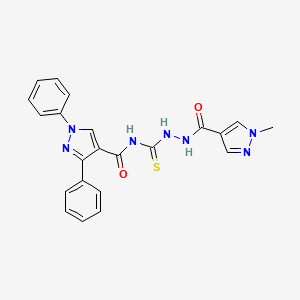 N-({2-[(1-methyl-1H-pyrazol-4-yl)carbonyl]hydrazinyl}carbonothioyl)-1,3-diphenyl-1H-pyrazole-4-carboxamide