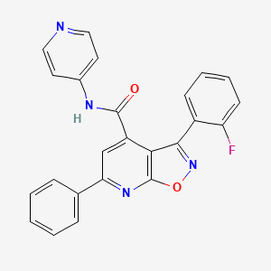 3-(2-fluorophenyl)-6-phenyl-N-(pyridin-4-yl)[1,2]oxazolo[5,4-b]pyridine-4-carboxamide