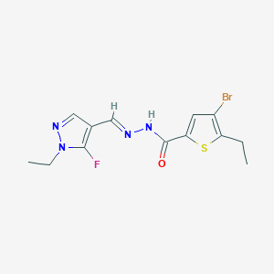 4-Bromo-5-ethyl-N'-((1-ethyl-5-fluoro-1H-pyrazol-4-yl)methylene)thiophene-2-carbohydrazide