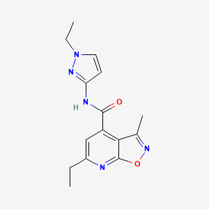 6-ethyl-N-(1-ethyl-1H-pyrazol-3-yl)-3-methyl[1,2]oxazolo[5,4-b]pyridine-4-carboxamide