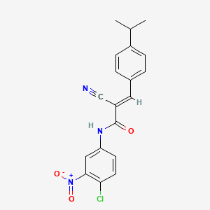 (2E)-N-(4-chloro-3-nitrophenyl)-2-cyano-3-[4-(propan-2-yl)phenyl]prop-2-enamide