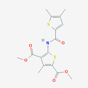 Dimethyl 5-{[(4,5-dimethylthiophen-2-yl)carbonyl]amino}-3-methylthiophene-2,4-dicarboxylate