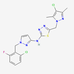 5-[(4-chloro-3,5-dimethyl-1H-pyrazol-1-yl)methyl]-N-[1-(2-chloro-6-fluorobenzyl)-1H-pyrazol-3-yl]-1,3,4-thiadiazol-2-amine