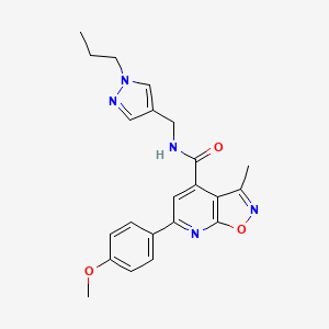 6-(4-methoxyphenyl)-3-methyl-N-[(1-propyl-1H-pyrazol-4-yl)methyl][1,2]oxazolo[5,4-b]pyridine-4-carboxamide