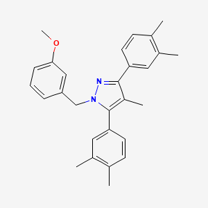 3,5-bis(3,4-dimethylphenyl)-1-(3-methoxybenzyl)-4-methyl-1H-pyrazole