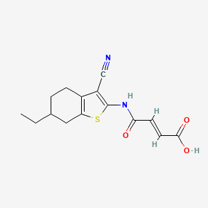 (2E)-4-[(3-cyano-6-ethyl-4,5,6,7-tetrahydro-1-benzothiophen-2-yl)amino]-4-oxobut-2-enoic acid